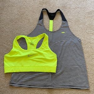 Nike black and yellow sport set
